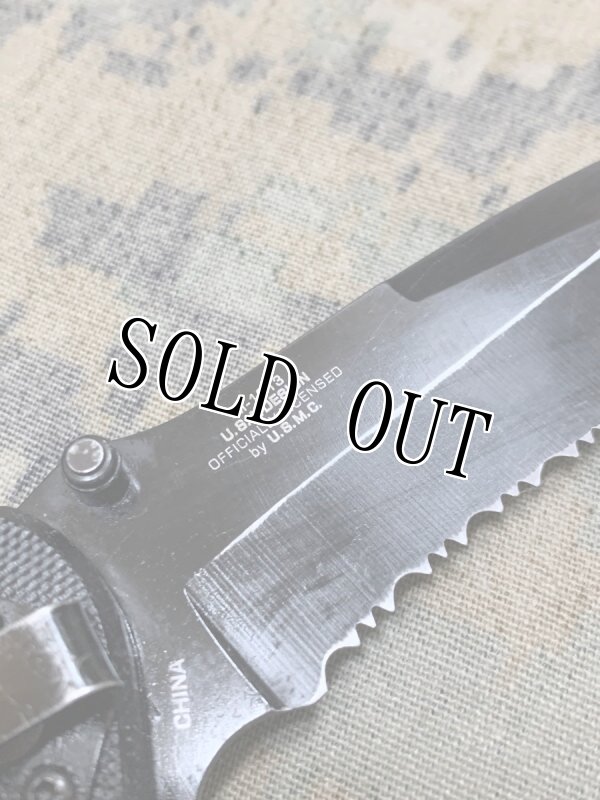 画像4: 米軍放出品MARINES THE FEW THE PROUD M-1013    USA DESIGN Spring Asst Blade Folding ナイフ (4)