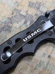 画像5: 米軍放出品MARINES THE FEW THE PROUD M-1013    USA DESIGN Spring Asst Blade Folding ナイフ (5)