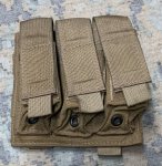 画像1: 米軍放出品 TACTICAL ASSAULT GEAR ピストルマガジンポーチ3連   (1)