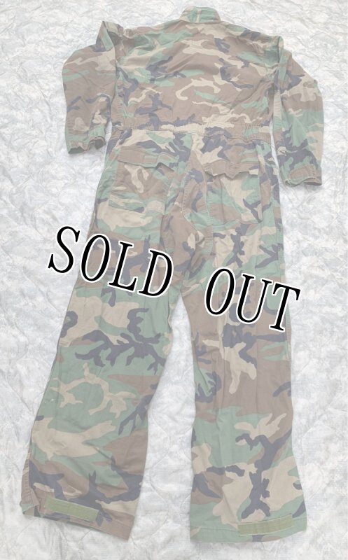 画像4: 米軍実物 迷彩　ウッドランド　メカニックカバーオール　L (4)