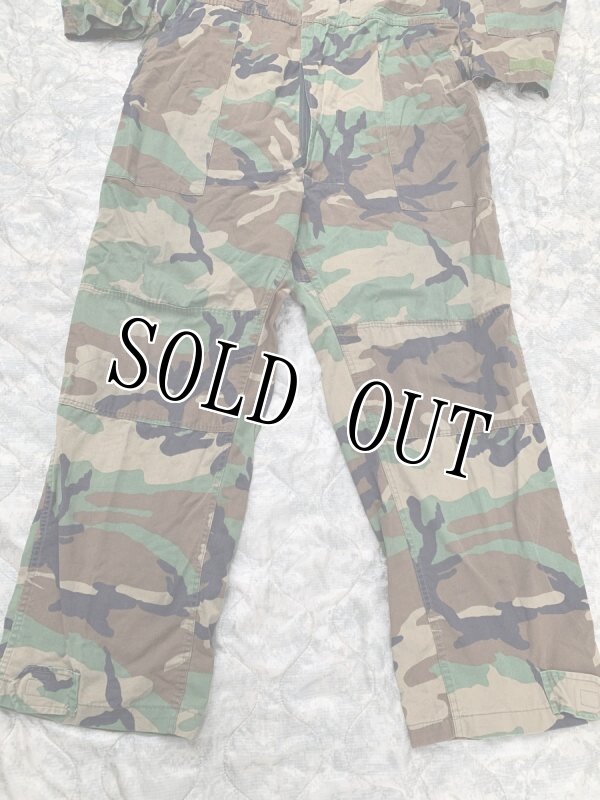 画像3: 米軍実物 迷彩　ウッドランド　メカニックカバーオール　L (3)