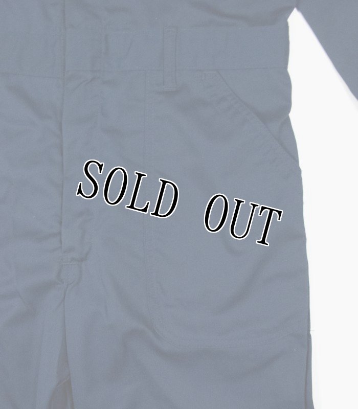 画像2: 米軍実物 US NAVY カバーオール/つなぎ 48R 紺  (2)