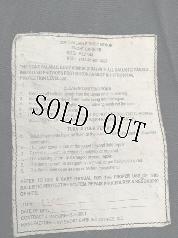 画像7: 米軍実物 CONCEALABLE BODY ARMOR  (7)