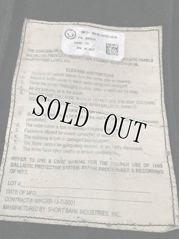画像8: 米軍実物 CONCEALABLE BODY ARMOR  (8)