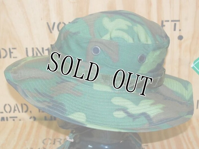 画像2: 米軍実物　HAT,CAMOUFLAGE(TOROPICAL COMBAT)TYPEII　 グリーンリーフカモ ブーニーハット (2)