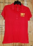 画像1: 米軍放出品 　US NAVY　WOMEN'S　ポロシャツ　NIKEレッド　MEDIUM (1)