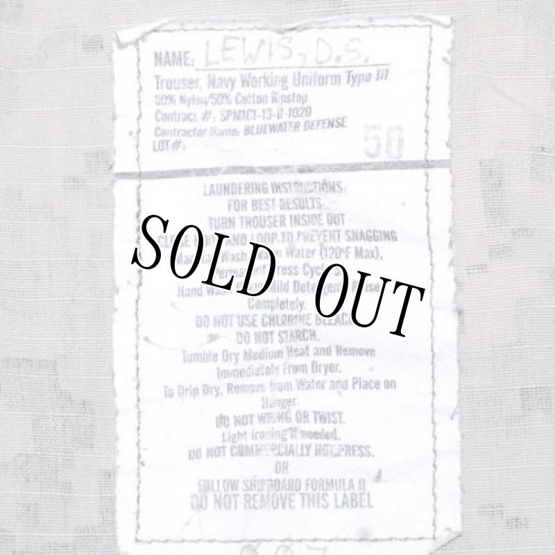 画像5: 米軍実物,US NAVY,　AOR2　NUW　迷彩パンツ　TYPEIII　M-S (5)