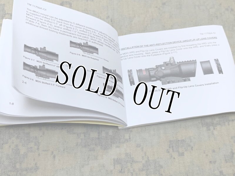 画像3: 米軍実物　OPERATORS MANUAL FOR THE SIGHT UNIT SU-260/P   MACHINE GUN DAY OPTIC (MDO)マニュアル (3)