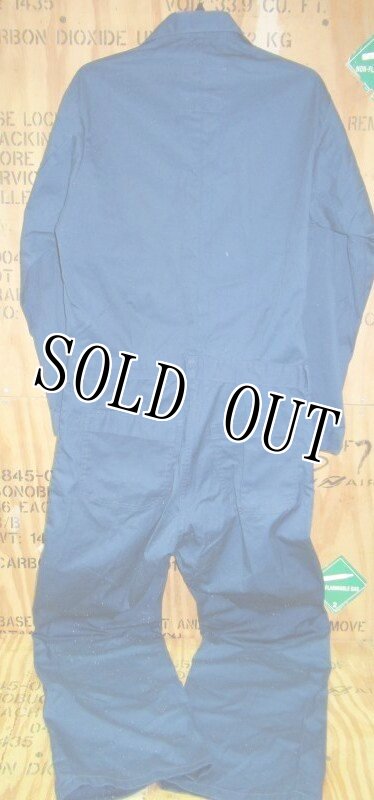 画像3: 米軍実物 US NAVY カバーオール/つなぎ 40L 紺  (3)