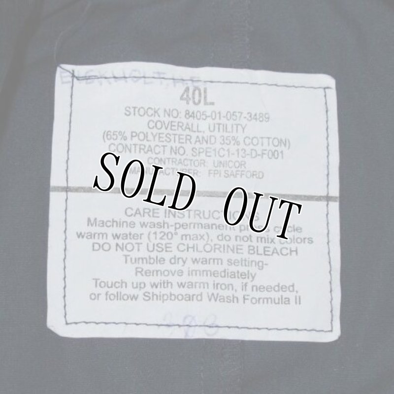 画像4: 米軍実物 US NAVY カバーオール/つなぎ 40L 紺  (4)