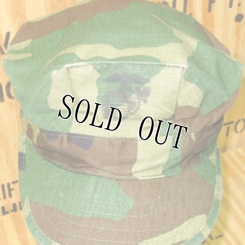 画像2: 米軍実物,USMC CAP UTLITY,WITH INSIGNIA TYPEI LARGE (2)