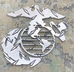 画像1: 米軍放出品 USMC GLOBE & ANCHOR ALUMINUM WALL ART (1)