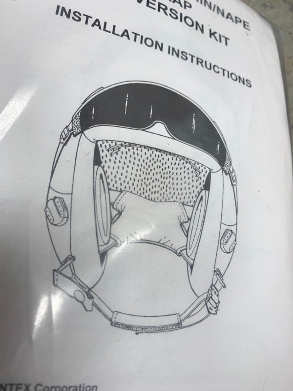 画像2: 米軍実物　フライトヘルメット CHIN＆NAPE  ストラップセット　グレー　HGU-55.68 (2)