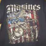 画像4: 米軍放出品　US MARINES プリントTシャツ　LARGE (4)