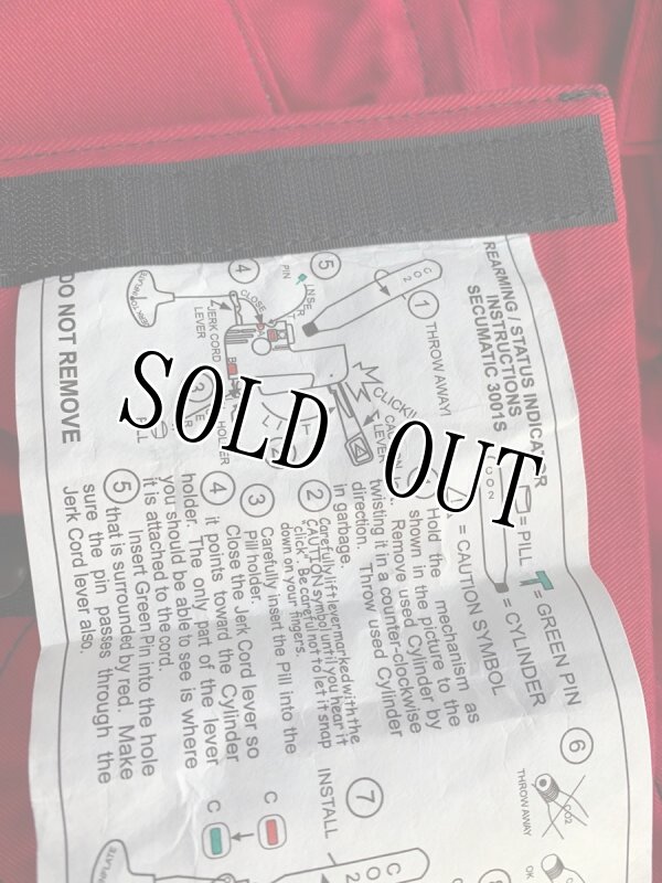 画像10: 米軍実物　LIFE RESERVER VEST　レッド　L (10)