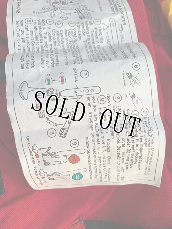 画像11: 米軍実物　LIFE RESERVER VEST　レッド　L (11)