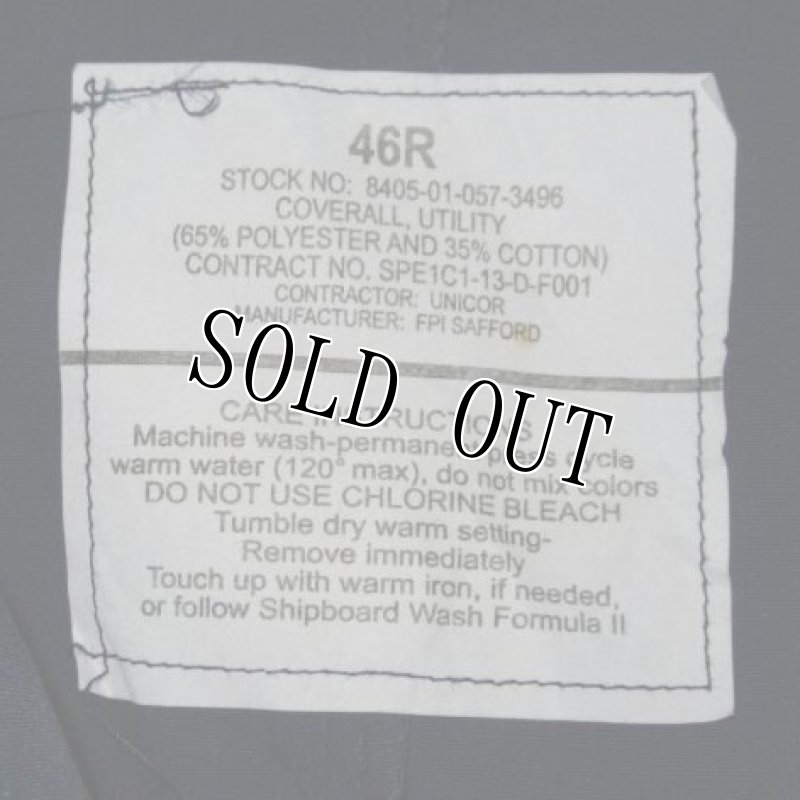 画像5: 米軍実物 カバーオール/つなぎ　46R 紺 (5)