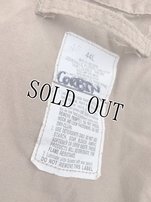 画像8: 米軍実物 CWU27/P　フライトスーツ　タン　44L (8)