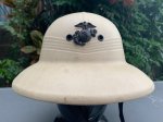 画像2: 米軍実物 USMC RIFLE INSTRUCTOR  SUN HELMET  (2)