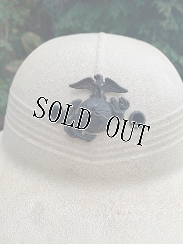 画像8: 米軍実物 USMC RIFLE INSTRUCTOR  SUN HELMET  (8)