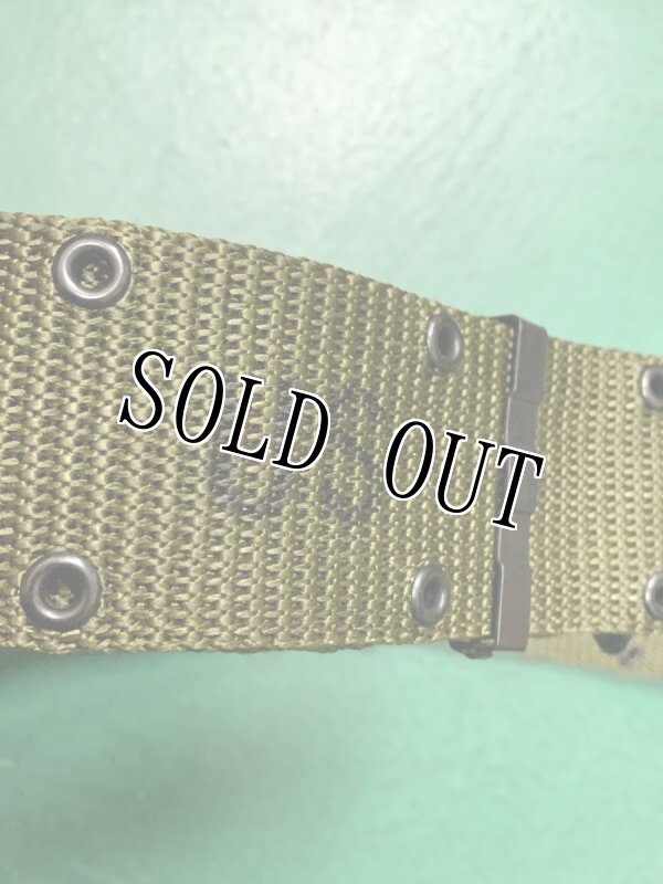 画像3: 米軍実物 LC-2 OD ピストル ベルト 強化ナイロン 金属バックル 1977年製 (3)