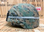 画像1: 海兵隊実物 USMC LWH ライトウェイト   ヘルメット カバー/マウント セット　M (1)