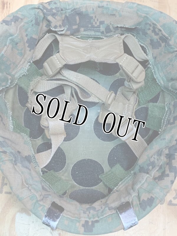 画像10: 海兵隊実物 USMC LWH ライトウェイト   ヘルメット カバー/マウント セット M (10)