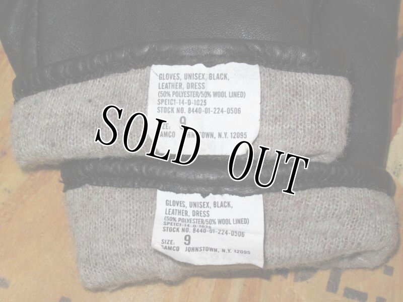 画像3: 米軍実物  GLOVES UNISEX,BLACK LEATHER DRESS レザー グローブ 9 (3)