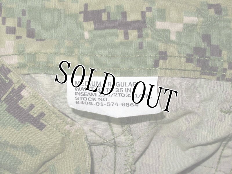 画像6: 米軍実物,US NAVY, AOR2 NUW 迷彩パンツ TYPEIII M-R (6)