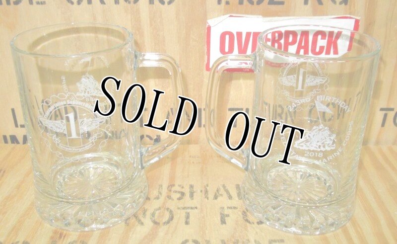 画像4: 米軍実物　USMC　243RD BIRTHDAY 2018 　ジョッキグラス　2個セット (4)