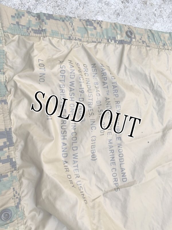 画像6: 海兵隊実物 USMC ピクセル フィールド   リバーシブル タープ (6)