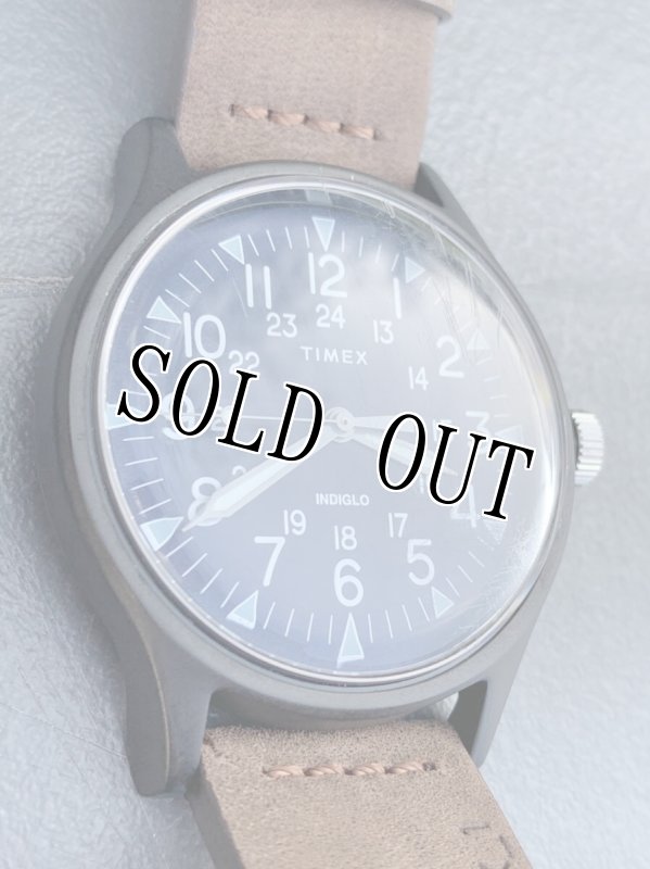 画像2: 米軍放出品  TIMEX 40MM ミリタリー アナログ     レザー ベルト  (2)