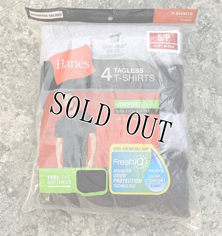 画像1: 米軍放出品 HANES ヘインズ Tシャツ 4枚セット ブラックx2 & グレーx2 Small (1)