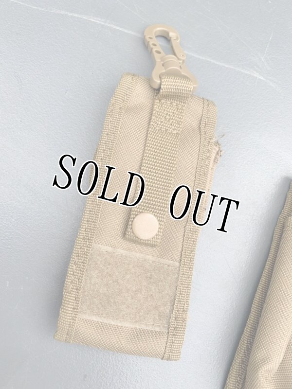 画像2: 米軍放出品 バックパック ユーティリティー  ポーチ コヨーテ 2個セット (2)