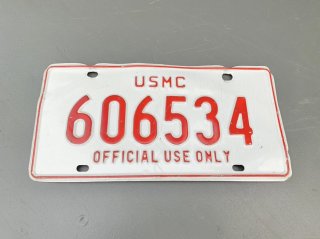 米軍放出品実物　 USMC ナンバープレート（前後用）中古品4 プレート