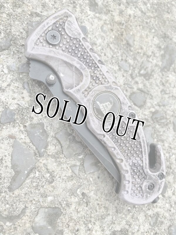 画像7: 米軍放出品 Live Free or Die フォールディング  レスキューナイフ  (7)