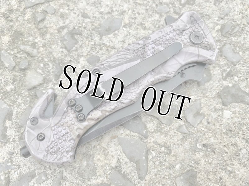 画像8: 米軍放出品 Live Free or Die フォールディング  レスキューナイフ  (8)