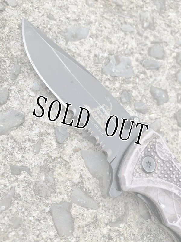 画像2: 米軍放出品 Live Free or Die フォールディング  レスキューナイフ  (2)