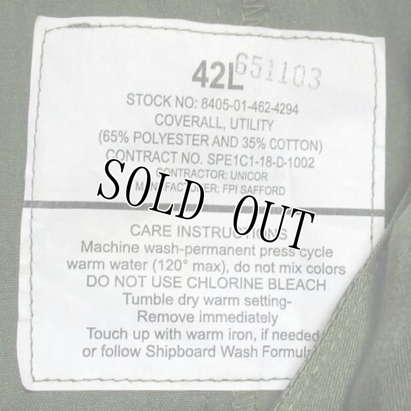 画像4: 米軍実物 カバーオール/つなぎ 42L OD (4)