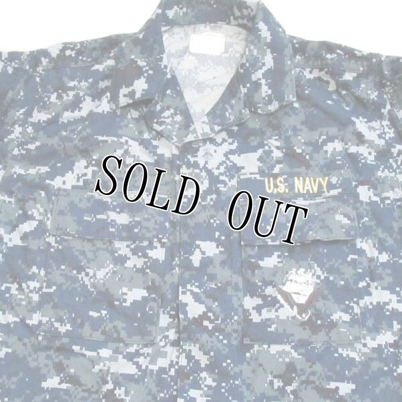 画像2: 米軍実物 US NAVY, 迷彩ジャケット S-REGULAR (2)