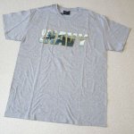 画像1: 米軍放出品,US NAVY　ロゴプリントTシャツ　L (1)