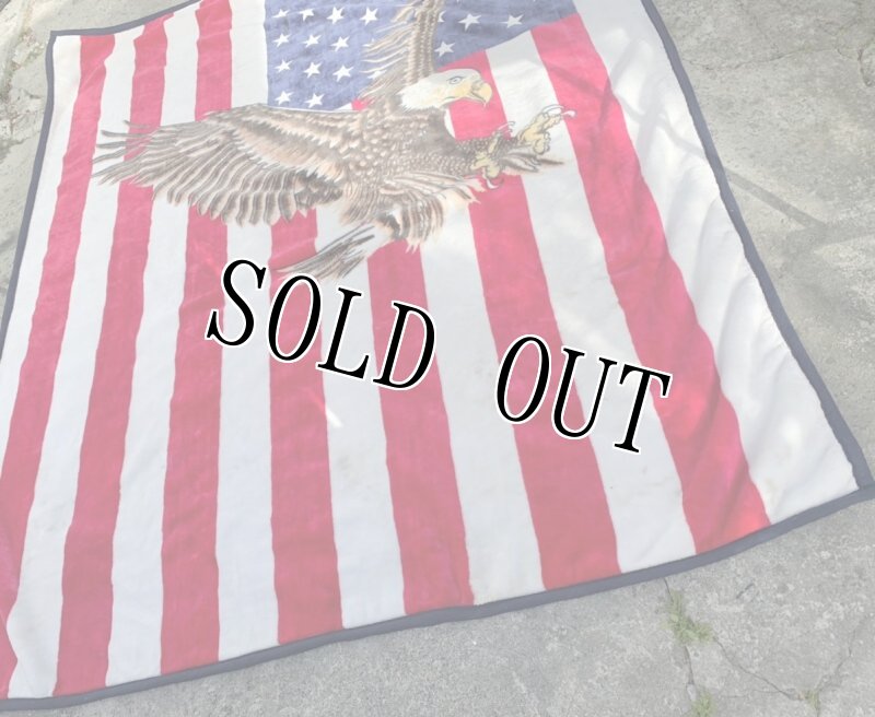 画像3: 米軍放出品 USA 星条旗 イーグル ブランケット (3)