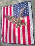 画像1: 米軍放出品 USA 星条旗 イーグル ブランケット (1)