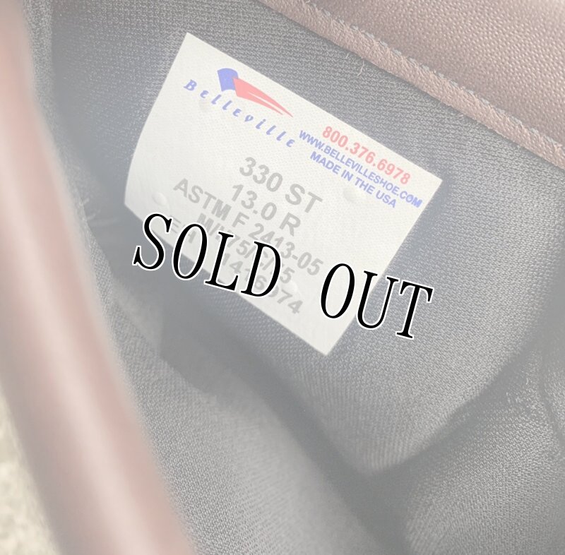 画像9: 米軍実物 Billeville U.S.N. ウェットウェザー  フライトブーツ スティール トゥ 330ST 13 R (9)