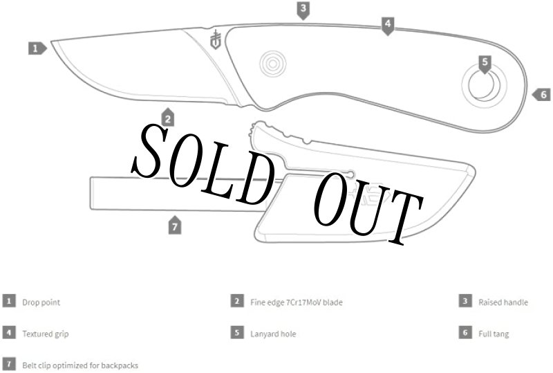 画像12: 米軍放出品 Gerber Vertebrae Compact  Camping Fixed Blade Knife (12)