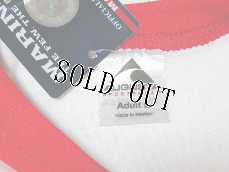 画像4: 米軍放出品 USMC公認 オフシャル 七分ラグラン袖 シャツ レッド (4)