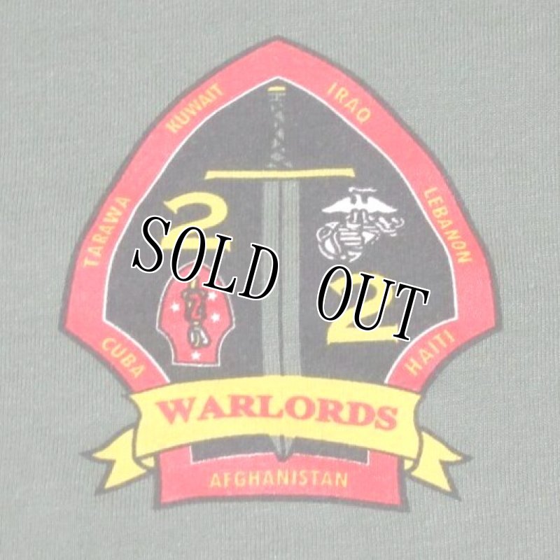 画像1: 米軍放出品,USMC　WARLORDS　Tシャツ　MEDIUM (1)