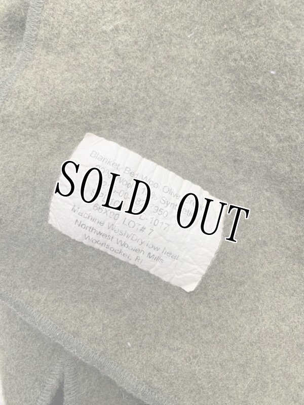 画像3: 米軍実物 ウール ブランケット OD (3)