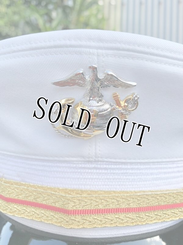 画像6: 米軍実物 US MARINE 将校 ドレス キャップ　 7 (6)