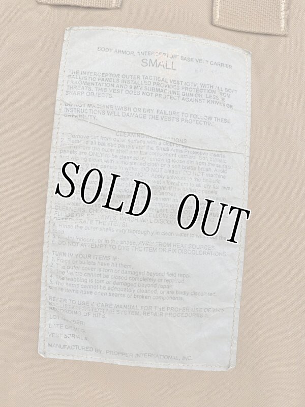 画像11: 海兵隊実物 OTVインターセプター ボディーアーマー S コヨーテ (11)